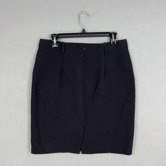 J McLaughlin Skirt Womens 10 Black Pencil Textured Minimal Career Capsule Work - Picture 5 of 14